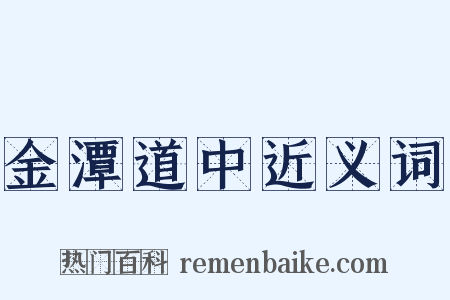 金潭道中近义词是什么意思的图片